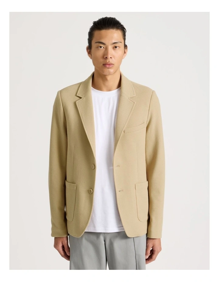 Hooded Sweat Jacket in Beige image 7