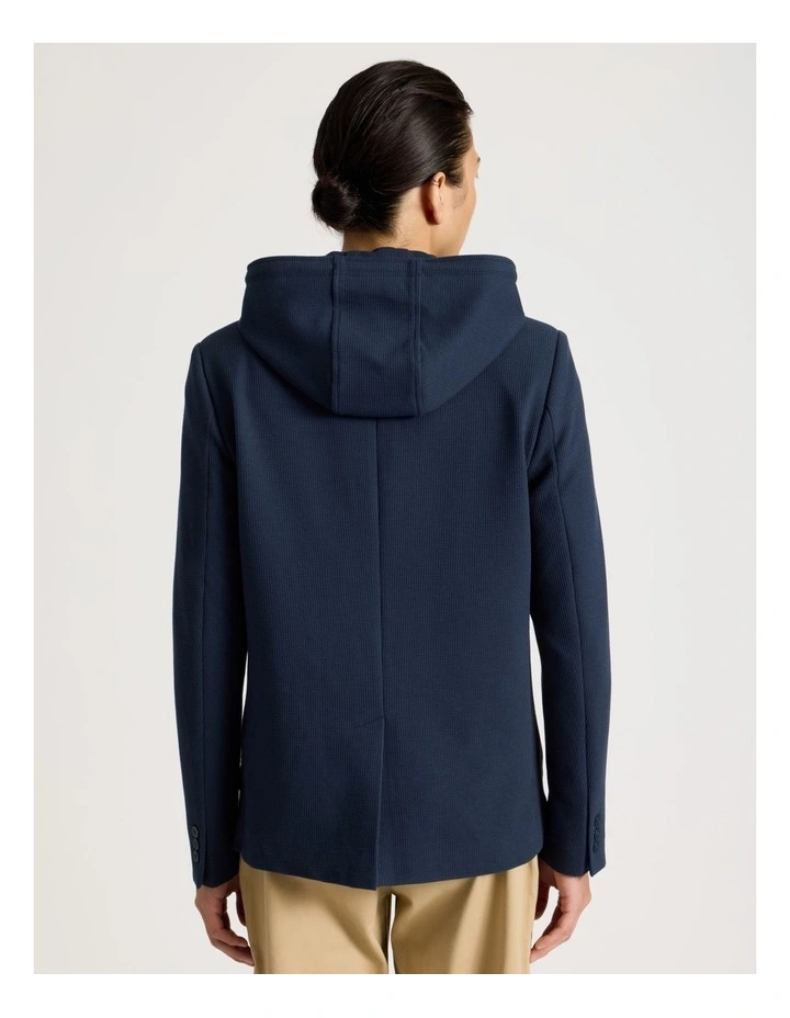 Hooded Sweat Jacket in Navy image 6