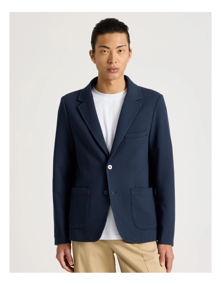 Hooded Sweat Jacket in Navy image 7