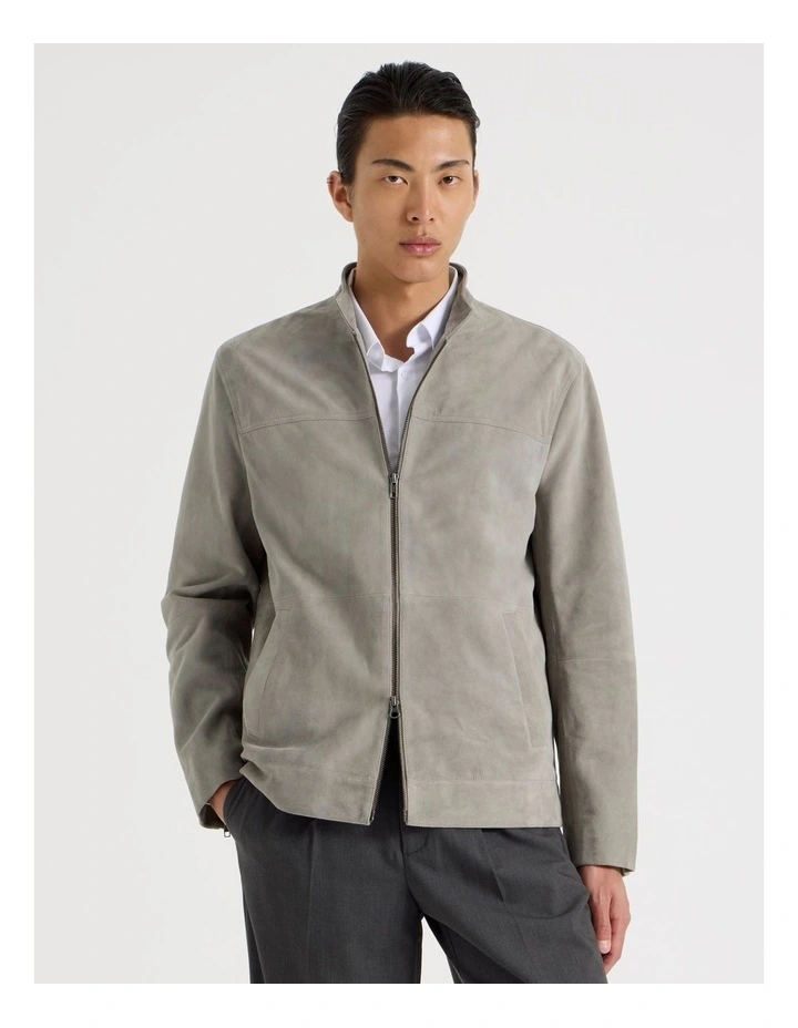 Suede Jacket in Grey image 1