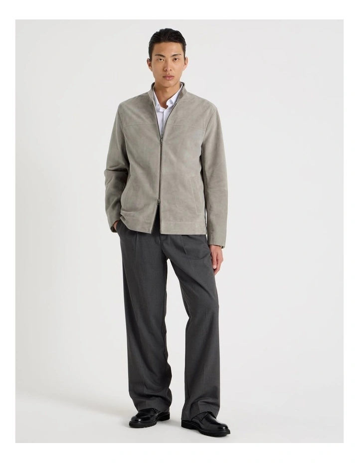 Suede Jacket in Grey image 2