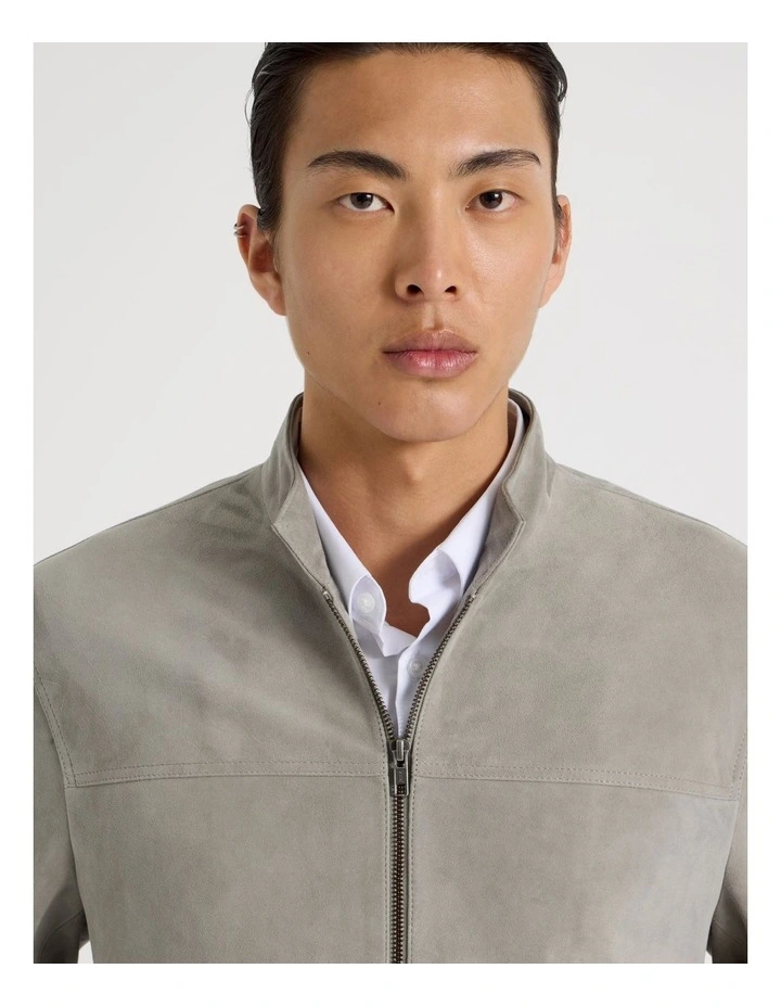 Suede Jacket in Grey image 4