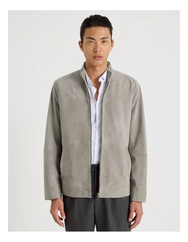 Suede Jacket in Grey image 5
