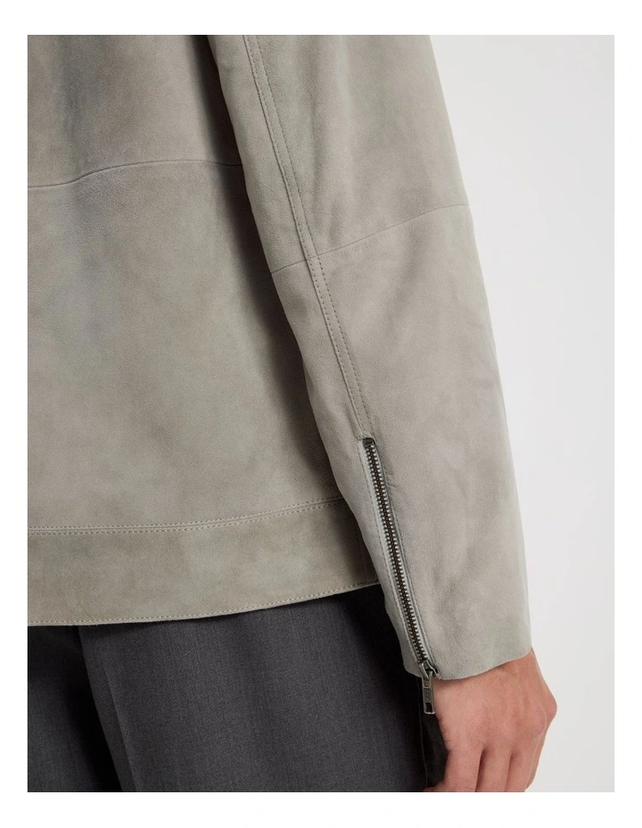 Suede Jacket in Grey image 7