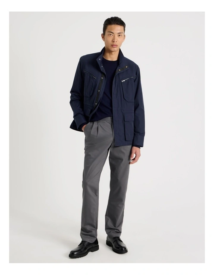 Double Pocket Parka Jacket in Navy image 2