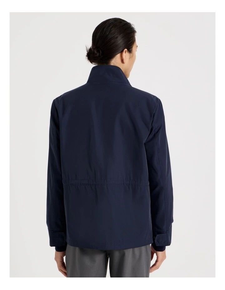 Double Pocket Parka Jacket in Navy image 6