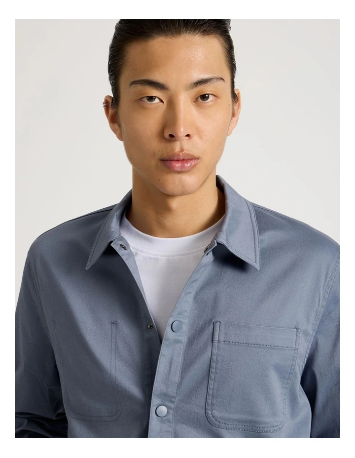 Cotton Canvas Jacket in Blue image 3