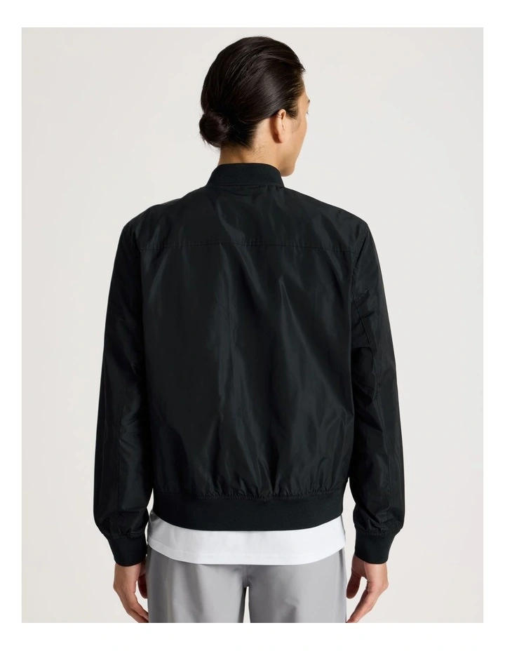 Double Pocket Bomber Jacket in Black image 6