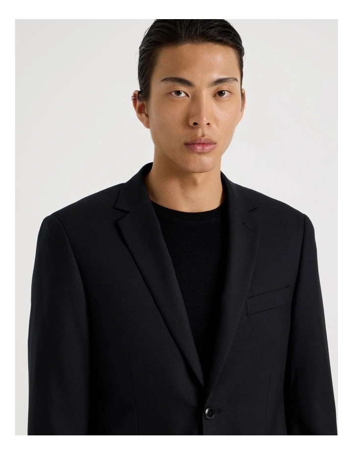Single Breasted Blazer in Black image 3