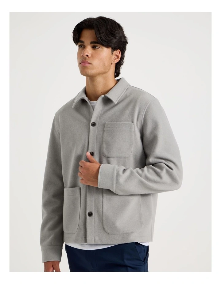 Flannel Shacket in Grey image 1