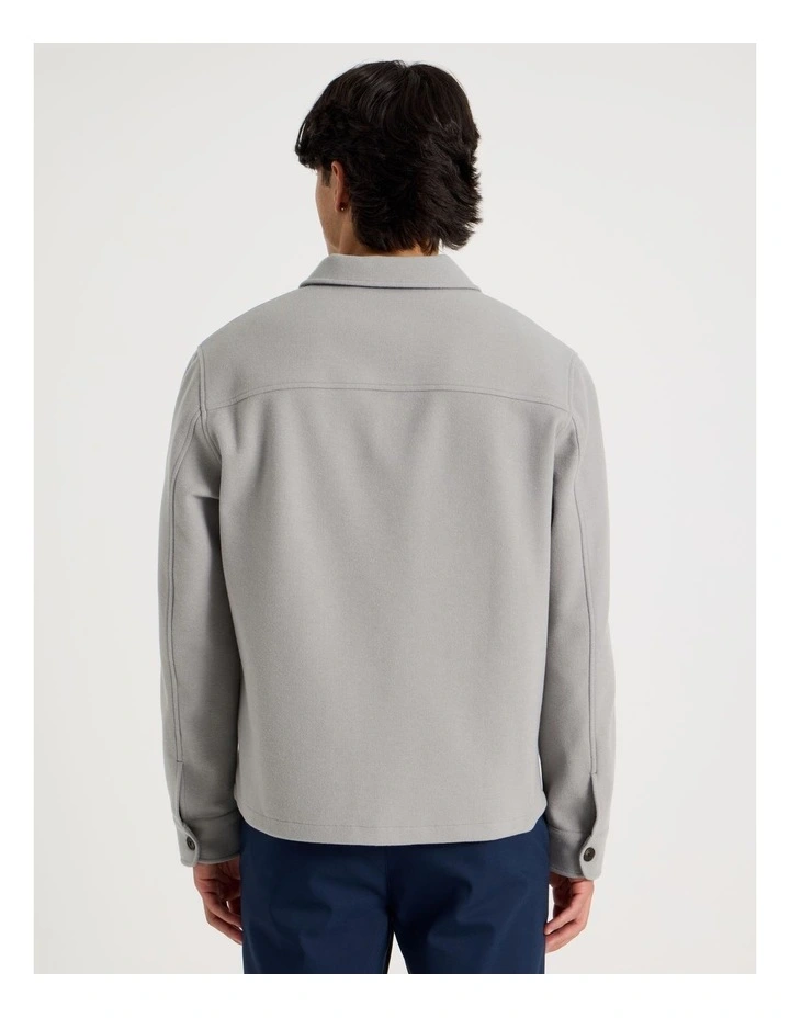 Flannel Shacket in Grey image 7