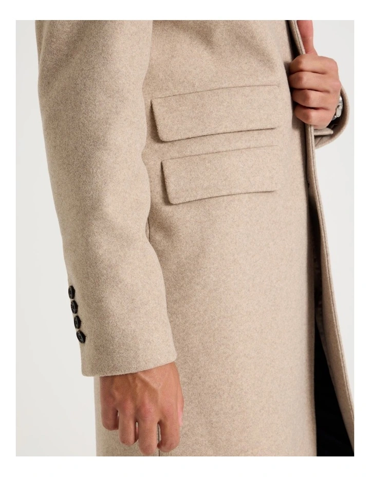 Longline Car Coat in Oatmeal image 7