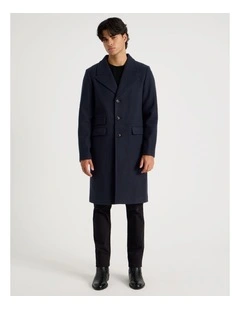 Longline Car Coat in Navy
