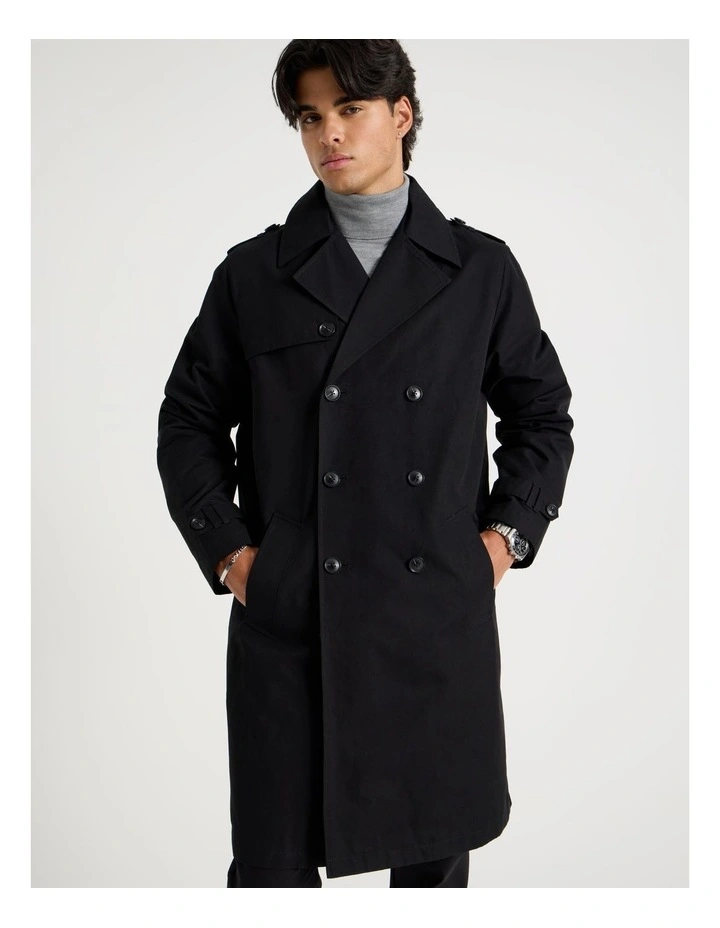 Trench Coat in Black image 2