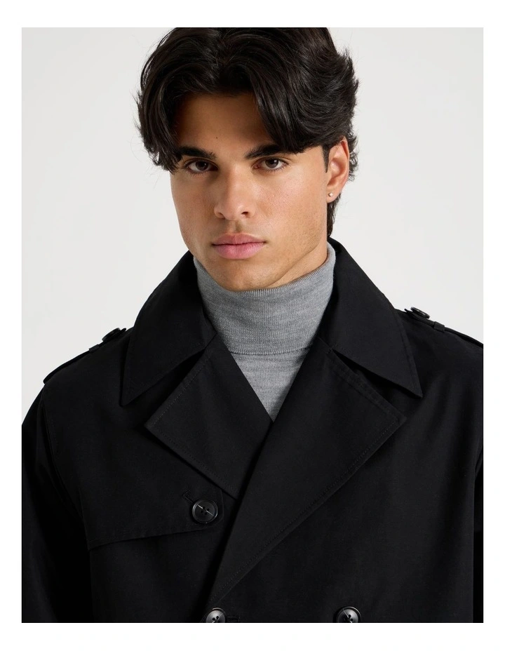 Trench Coat in Black image 3