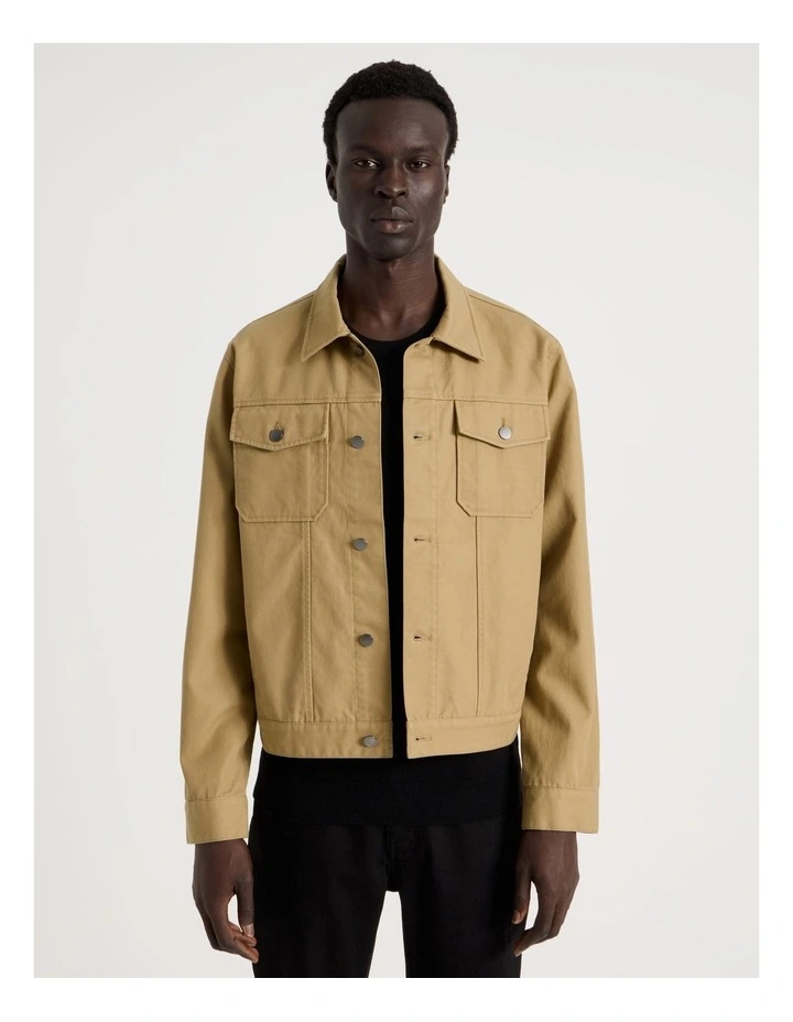 Trucker Jacket in Beige image 1