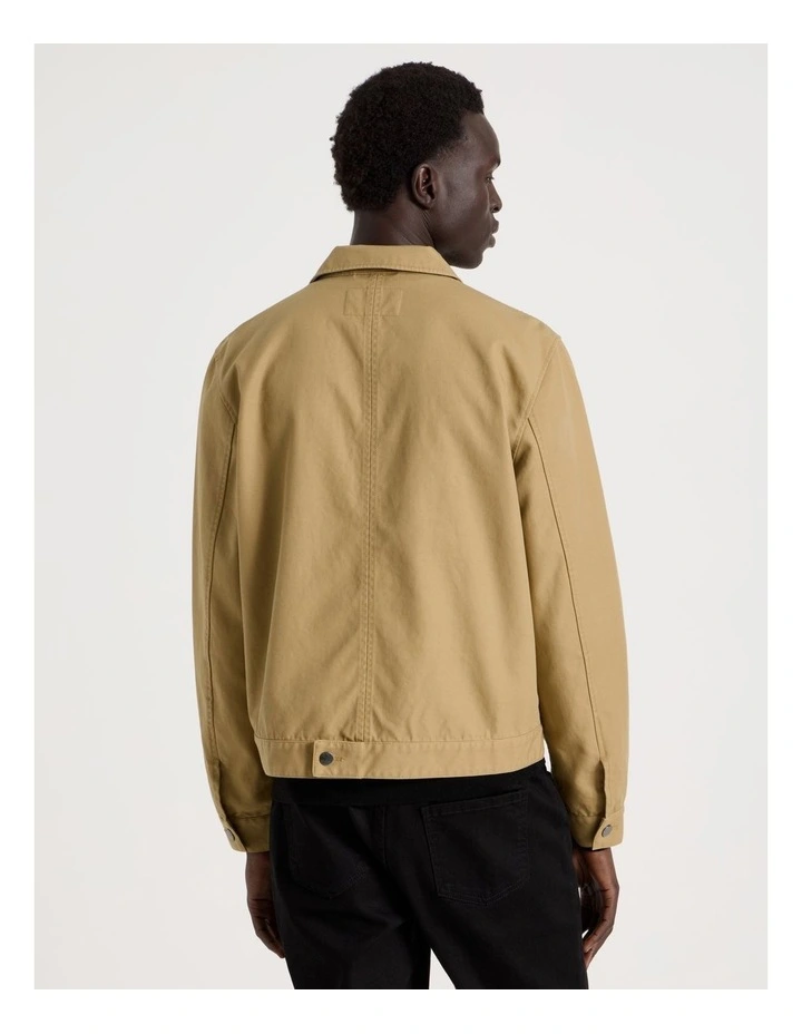 Trucker Jacket in Beige image 6