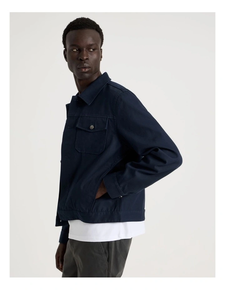 Trucker Jacket in Navy image 1