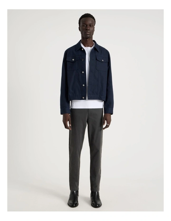 Trucker Jacket in Navy image 4