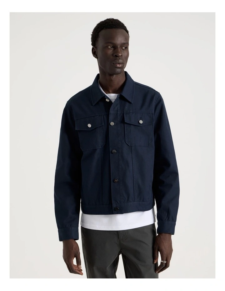 Trucker Jacket in Navy image 5
