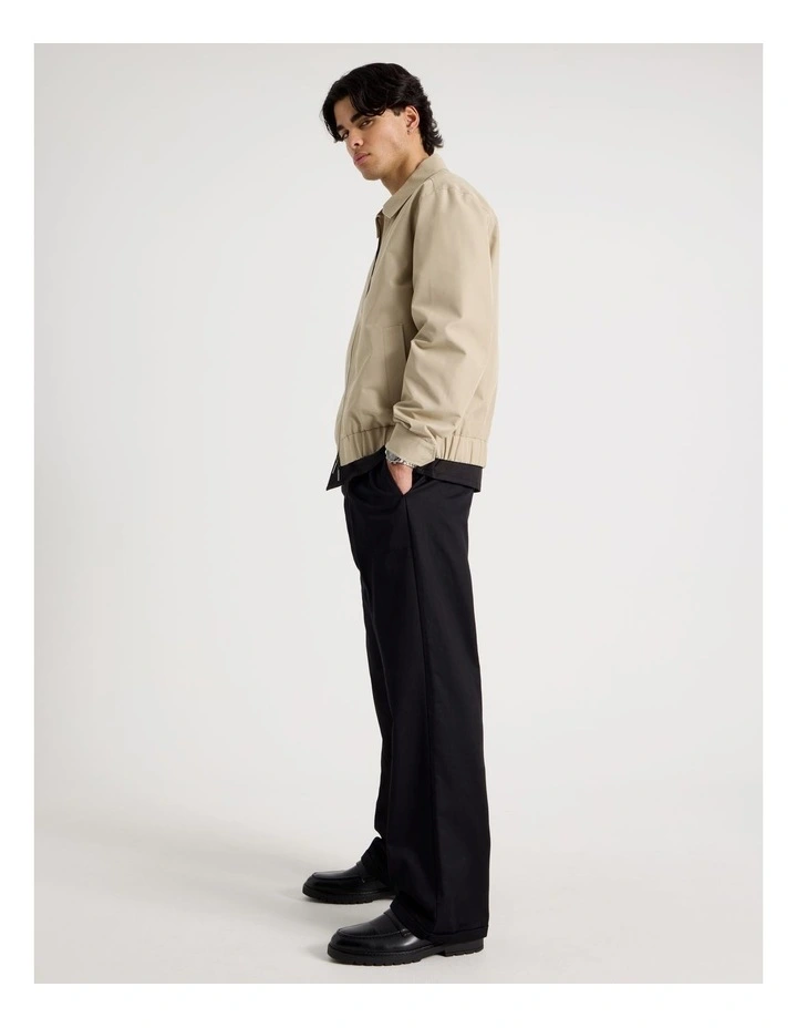 Cotton Twill Bomber Jacket in Sand image 4