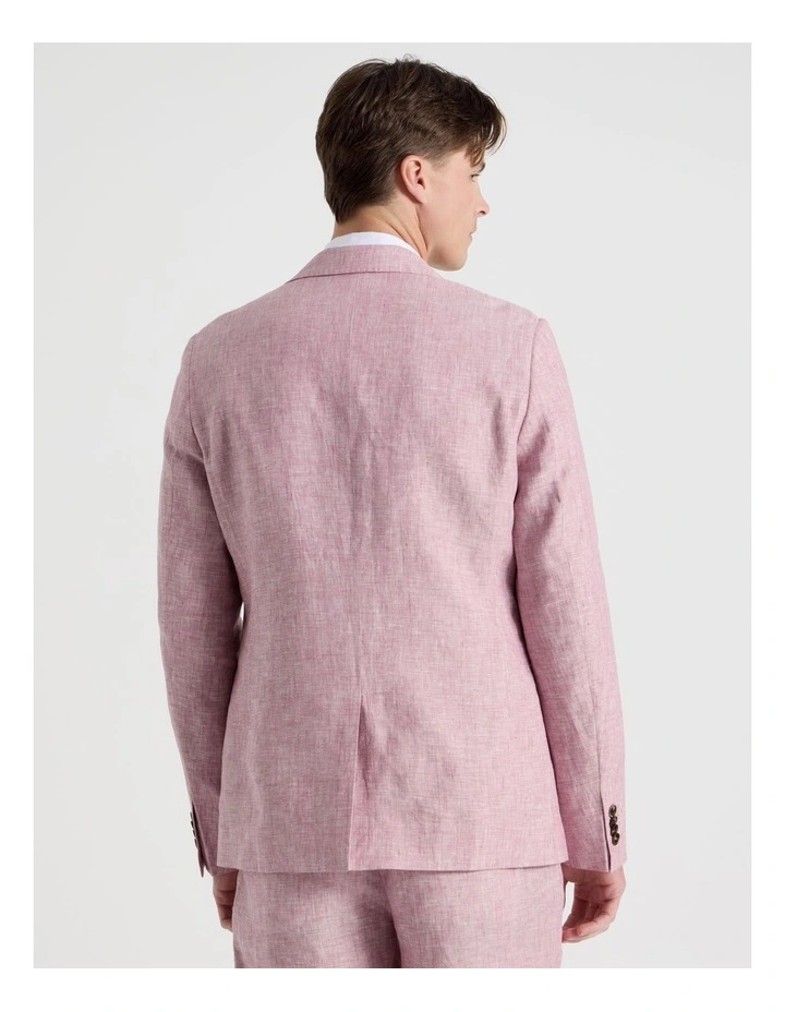 Double Breasted Linen Blazer in Lilac image 6