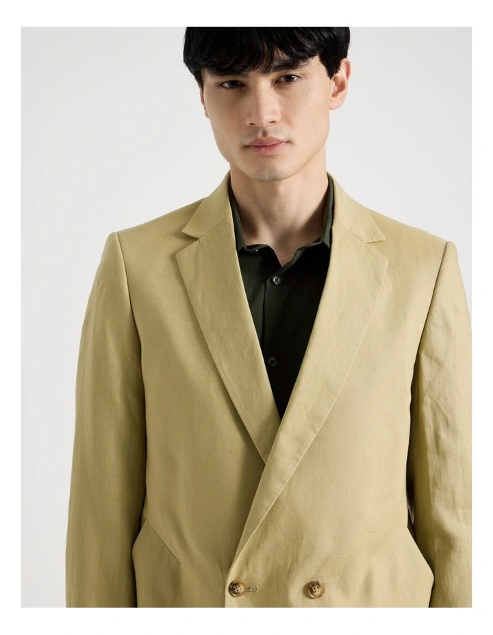 Linen Sleek Blazer in Stone image 2