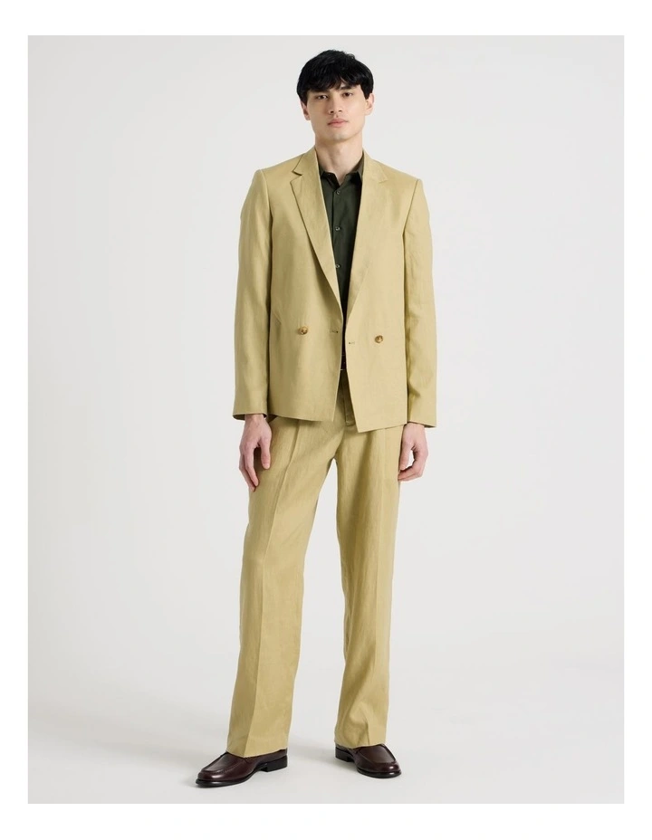 Linen Sleek Blazer in Stone image 4