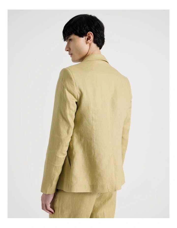 Linen Sleek Blazer in Stone image 6