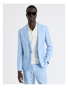 Single Breasted Blazer in Light Blue