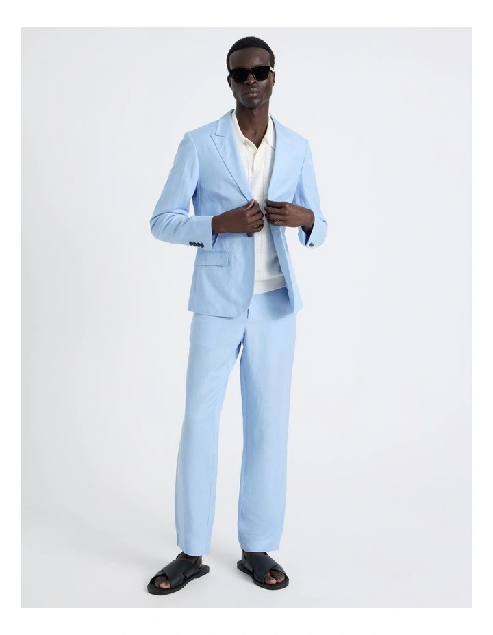 Single Breasted Blazer in Light Blue image 2