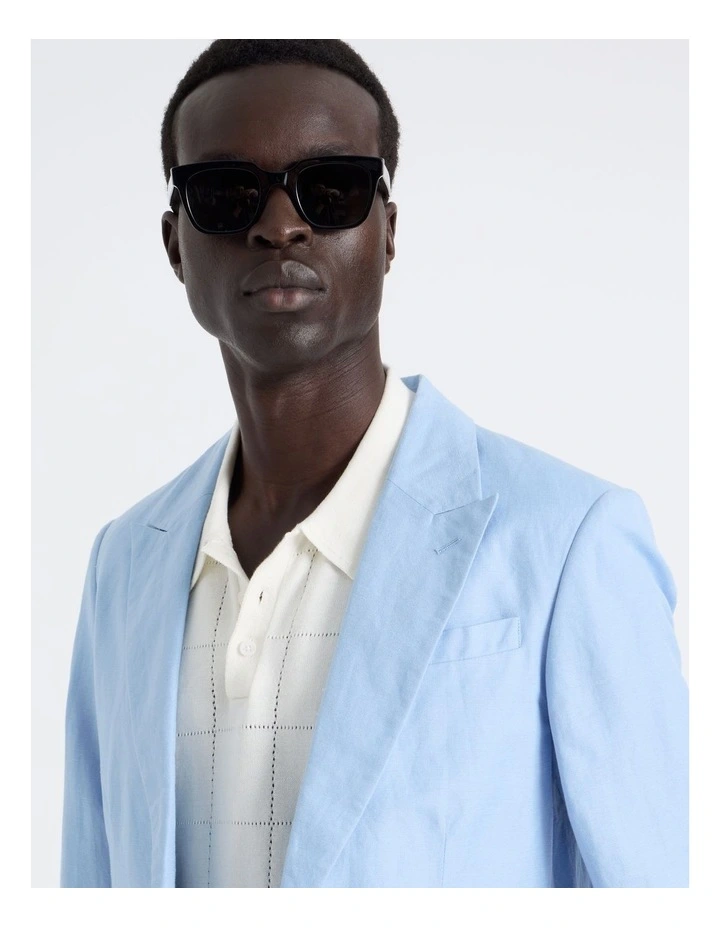 Single Breasted Blazer in Light Blue image 4