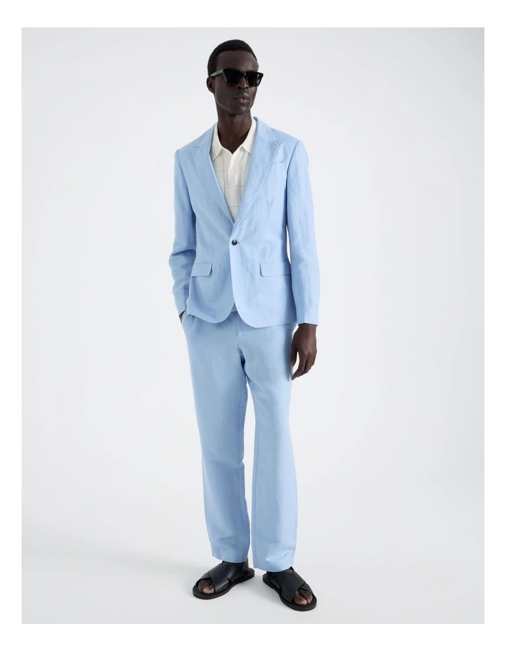 Single Breasted Blazer in Light Blue image 5