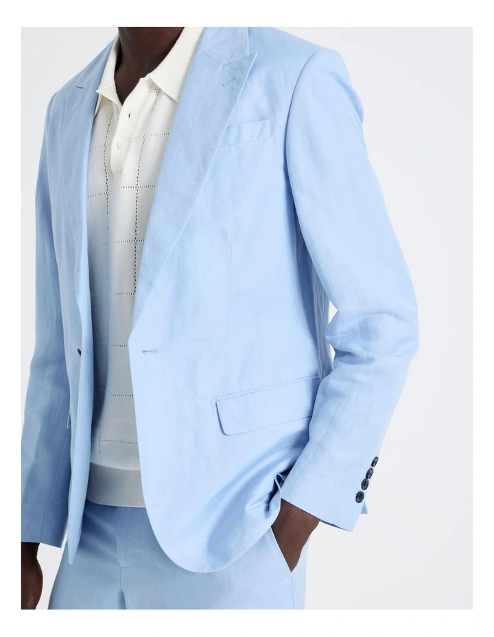 Single Breasted Blazer in Light Blue image 7