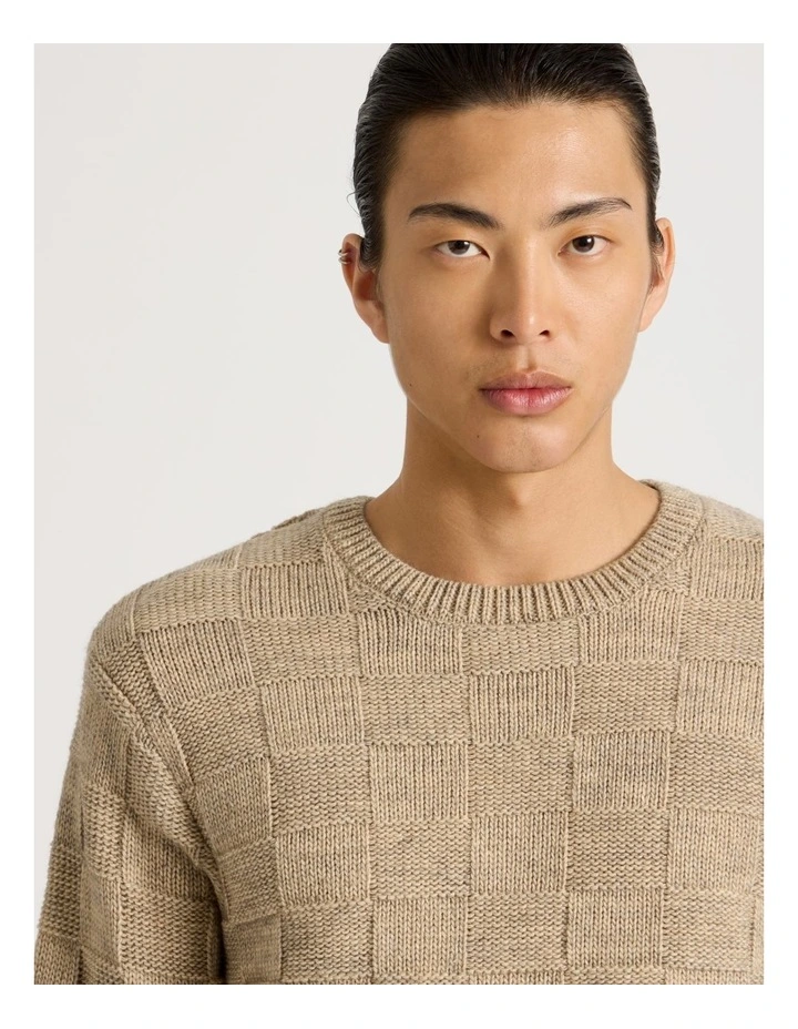 Crew Neck Knit in Beige image 3