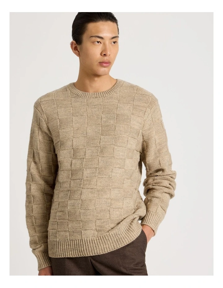 Crew Neck Knit in Beige image 4