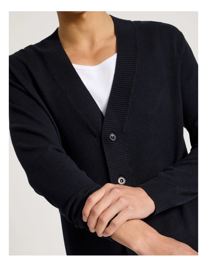 Long Sleeve Cardigan in Navy image 5