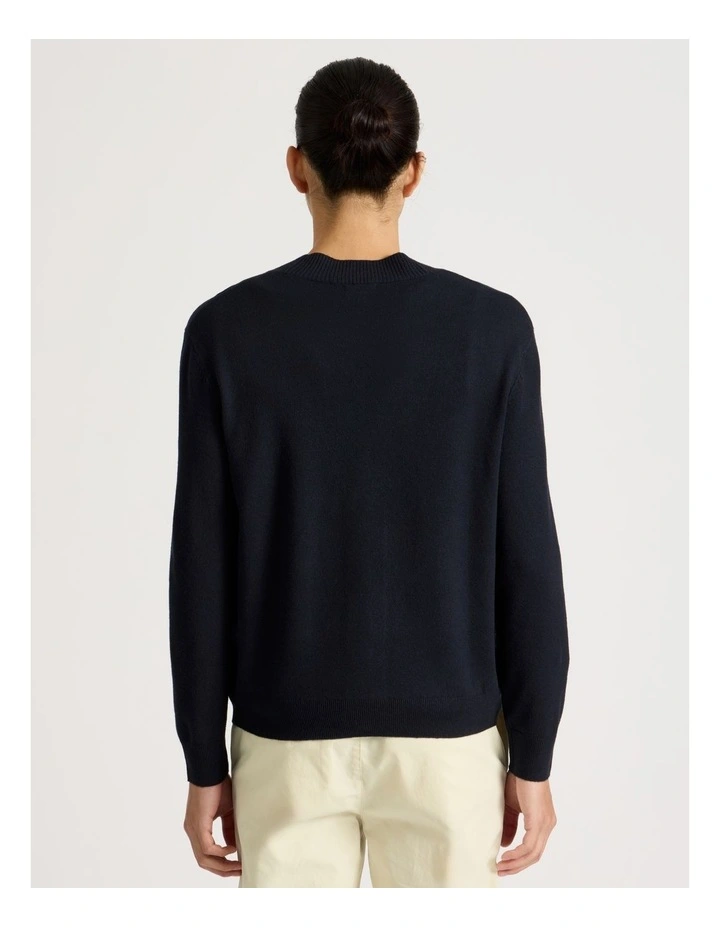 Long Sleeve Cardigan in Navy image 6