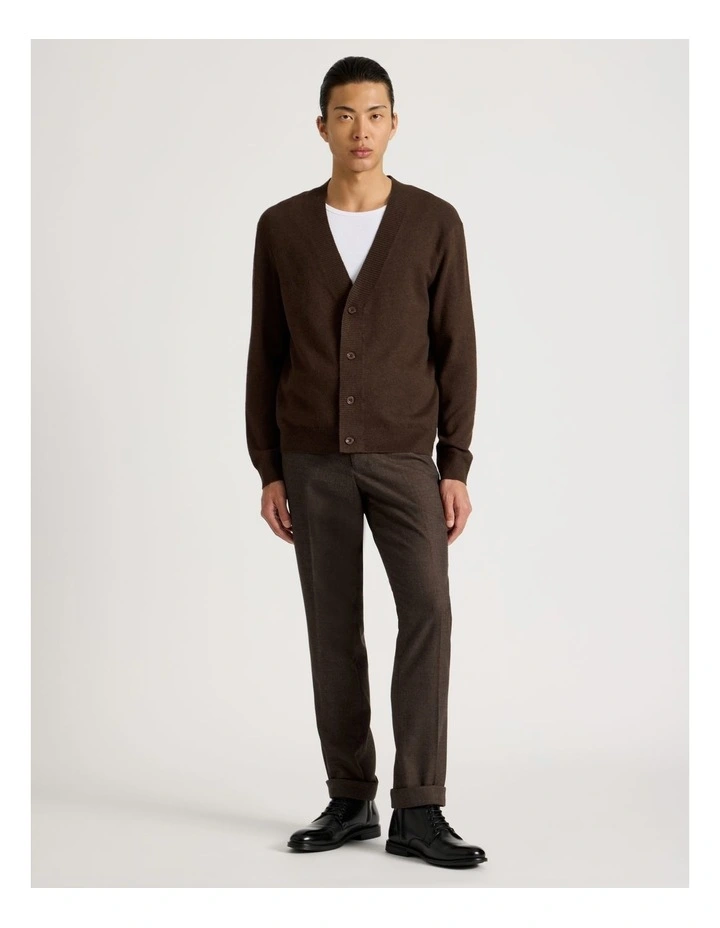 Long Sleeve Cardigan in Brown image 2
