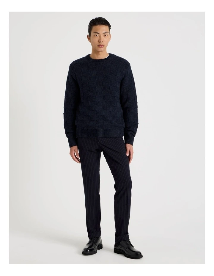 Crew Neck Knit in Navy image 4