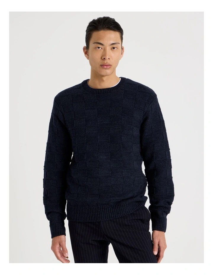 Crew Neck Knit in Navy image 5