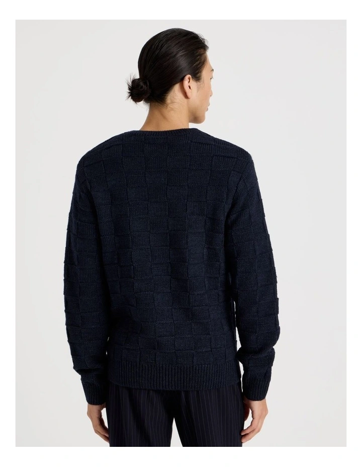 Crew Neck Knit in Navy image 6