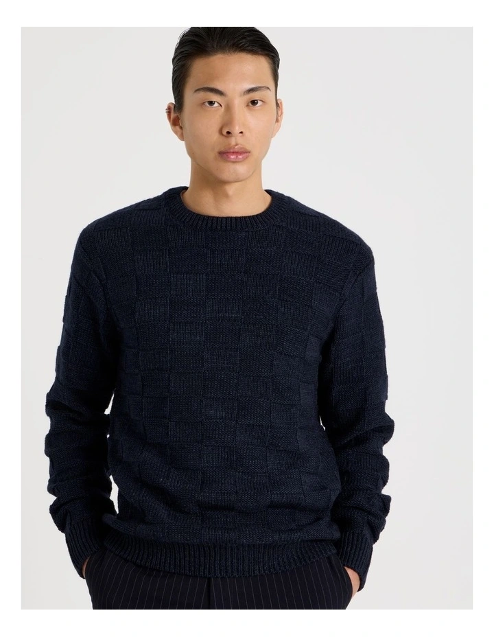Crew Neck Knit in Navy image 7