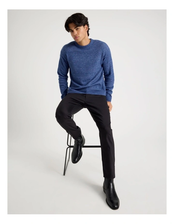 Crew Neck Lofty Knit in Navy image 2