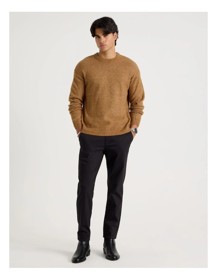 Crew Neck Lofty Knit in Beige image 3