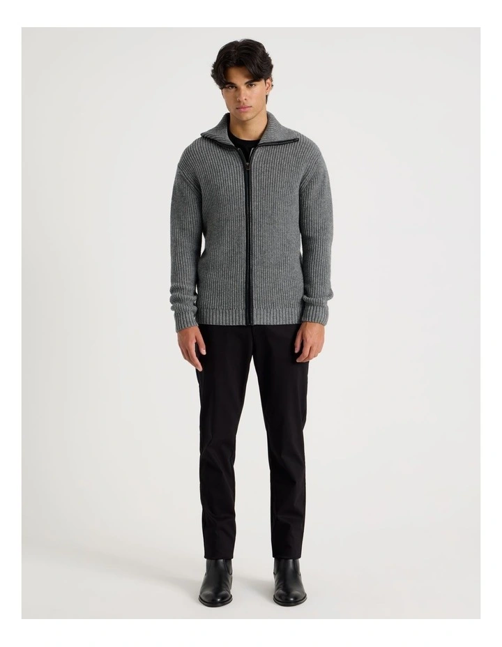 Zip Through Knit in Grey image 3
