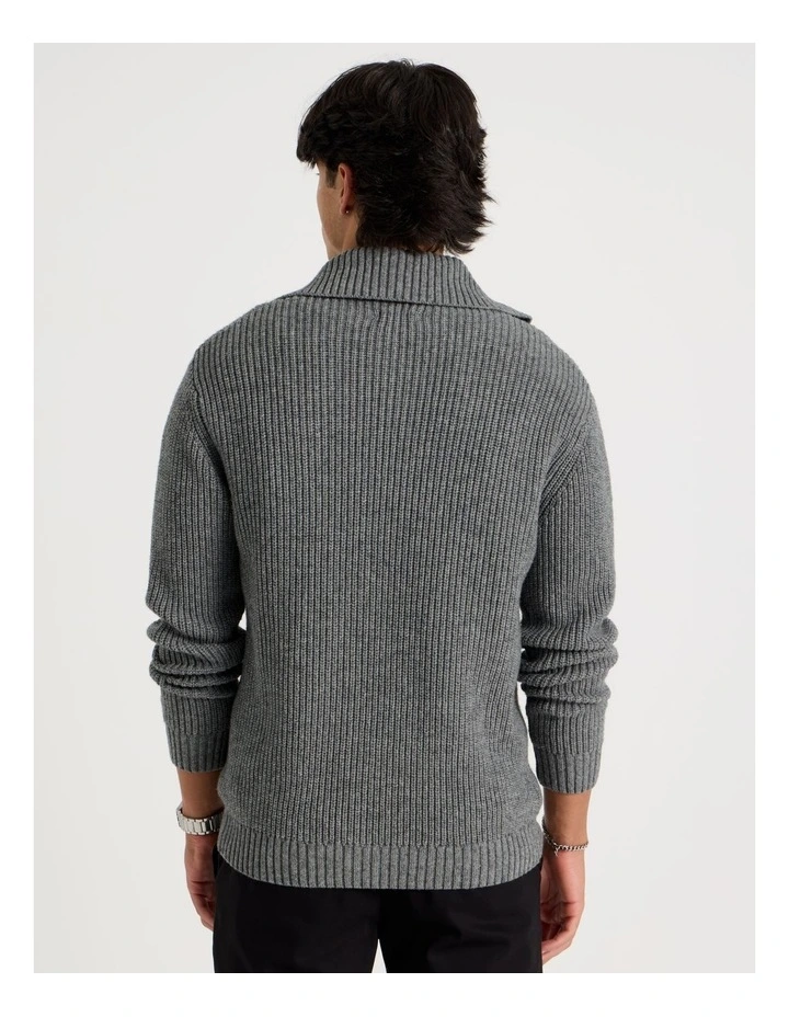 Zip Through Knit in Grey image 6