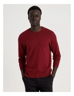 Crew Neck Knit in Red