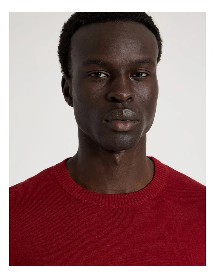 Crew Neck Knit in Red image 3