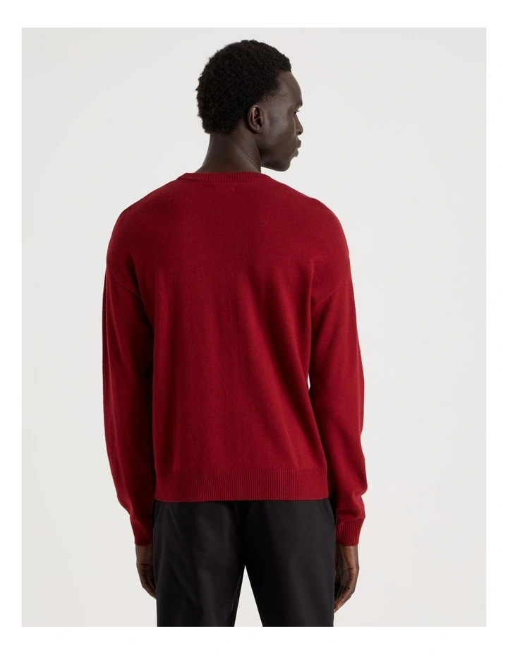 Crew Neck Knit in Red image 5